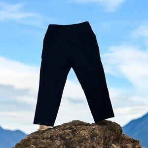 Talbots Womens Activewear Legging Capri Size S Inseam 19" Waist 28" Navy Blue